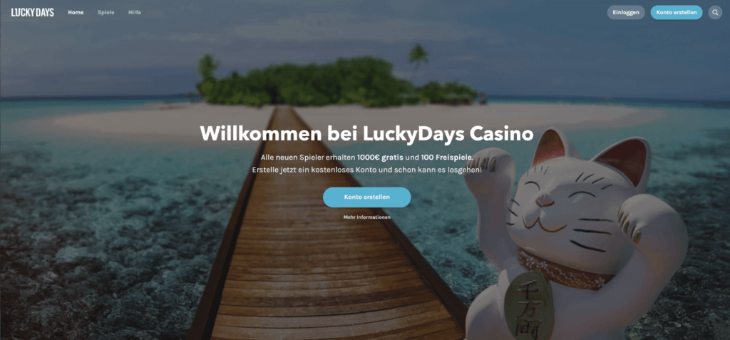 LuckyDays Casino Startseite