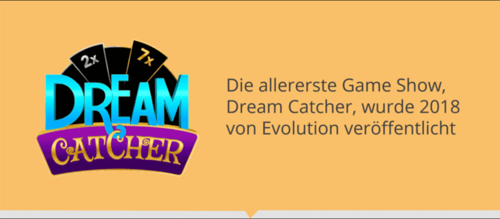 Dream Catcher war erste Spielshow für Online Casinos