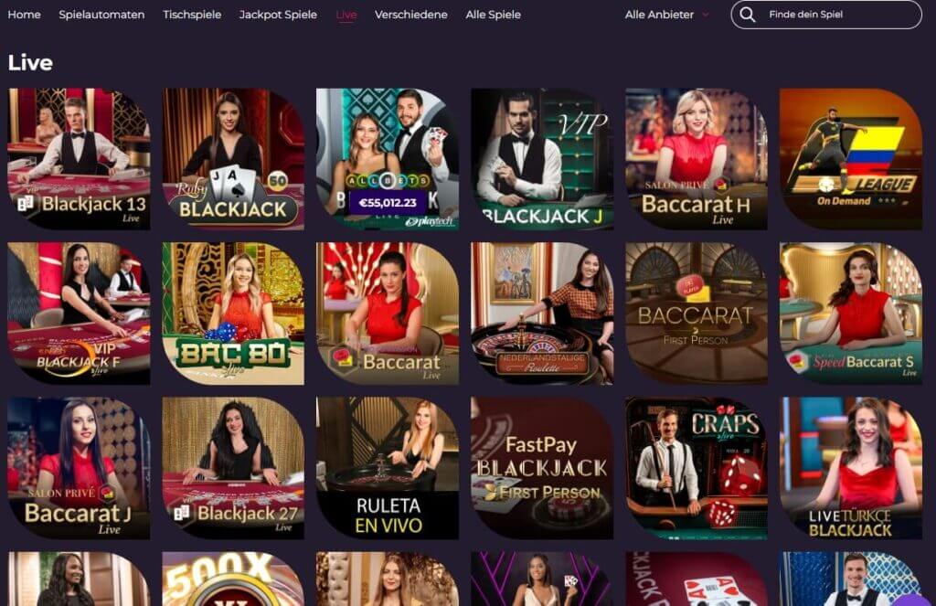 Mehr als 700 Live Dealer Spiele stehen im ShadowBit Live Casino zur Auswahl