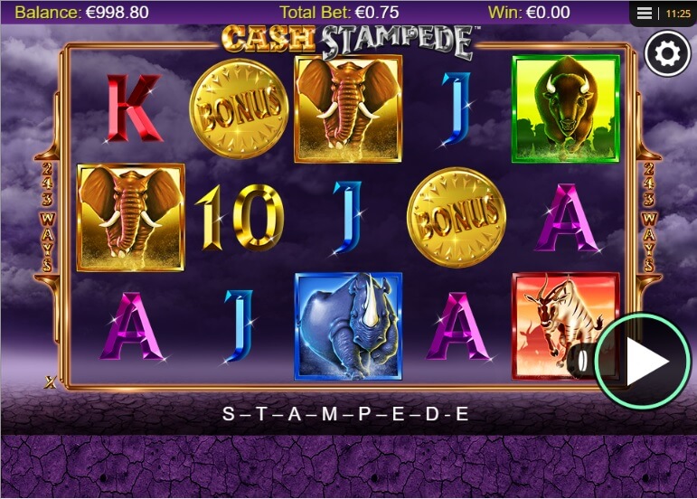 Bei Cash Stampede von NYX Interactive wird getrampelt was der Slot hält