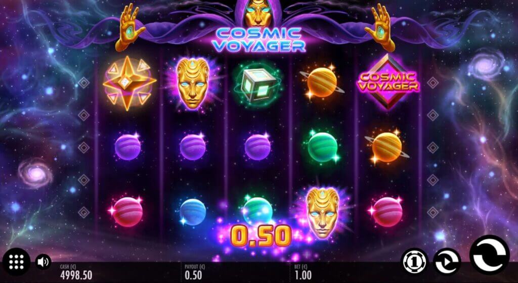Cosmic Voyager von Thunderkick ist ein Beispiel für die Slots mit ungewöhnlichen Themen